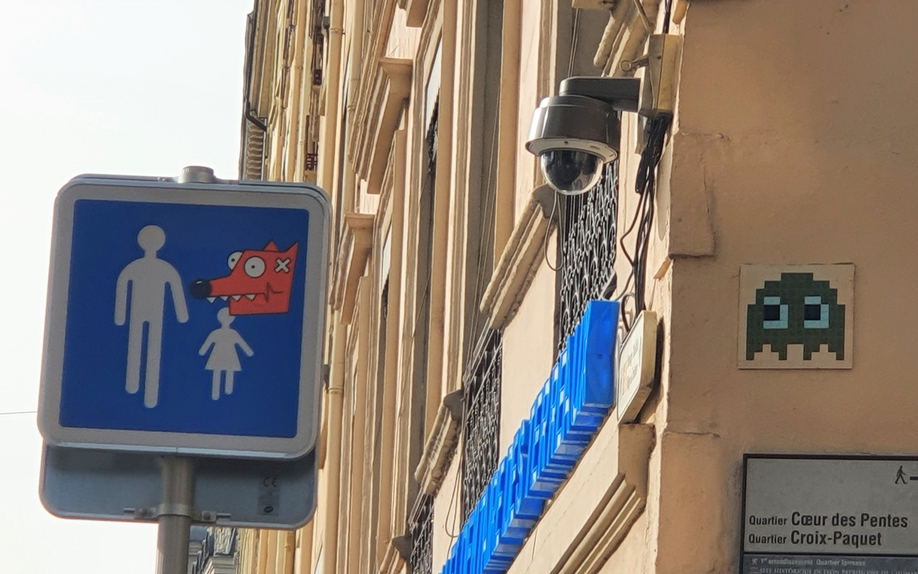 
								Street-art graffiti fresque 
								Invader, Pimax 
									33-31 Rue Romarin
									
									Lyon
									France 
									Pat Finder
								Street-Art-Safari.com
								