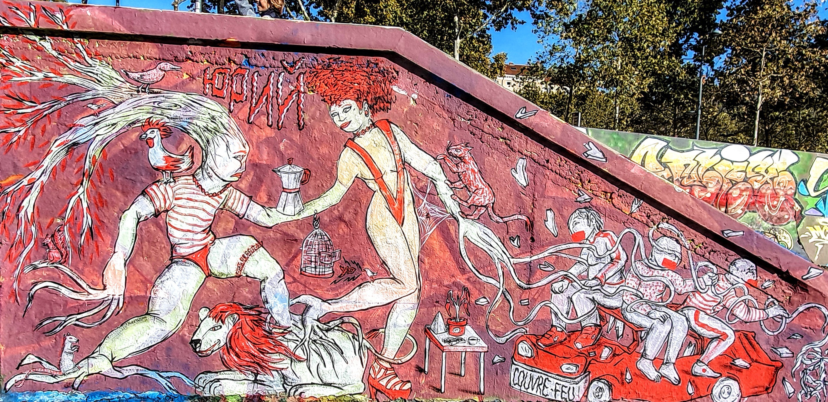 
								Street-art graffiti fresque 
								Yuri Hopnn 
									102 Quai du G&eacute;n&eacute;ral Sarrail
									69006
									Lyon
									France 
									Pat Finder
								Street-Art-Safari.com
								