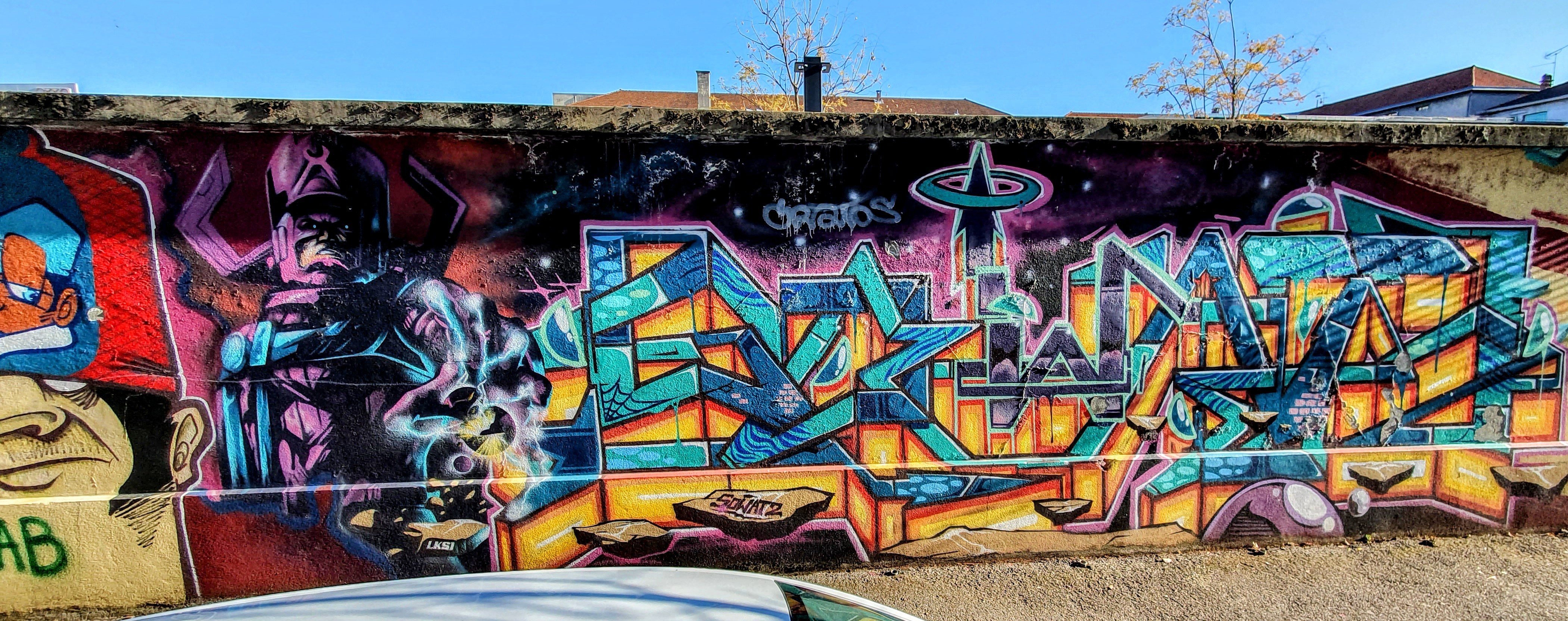 
								Street-art graffiti fresque 
								LKSI, SoWatZ 
									18 Rue Humbert II
									
									Grenoble
									France 
									Pat Finder
								Street-Art-Safari.com
								