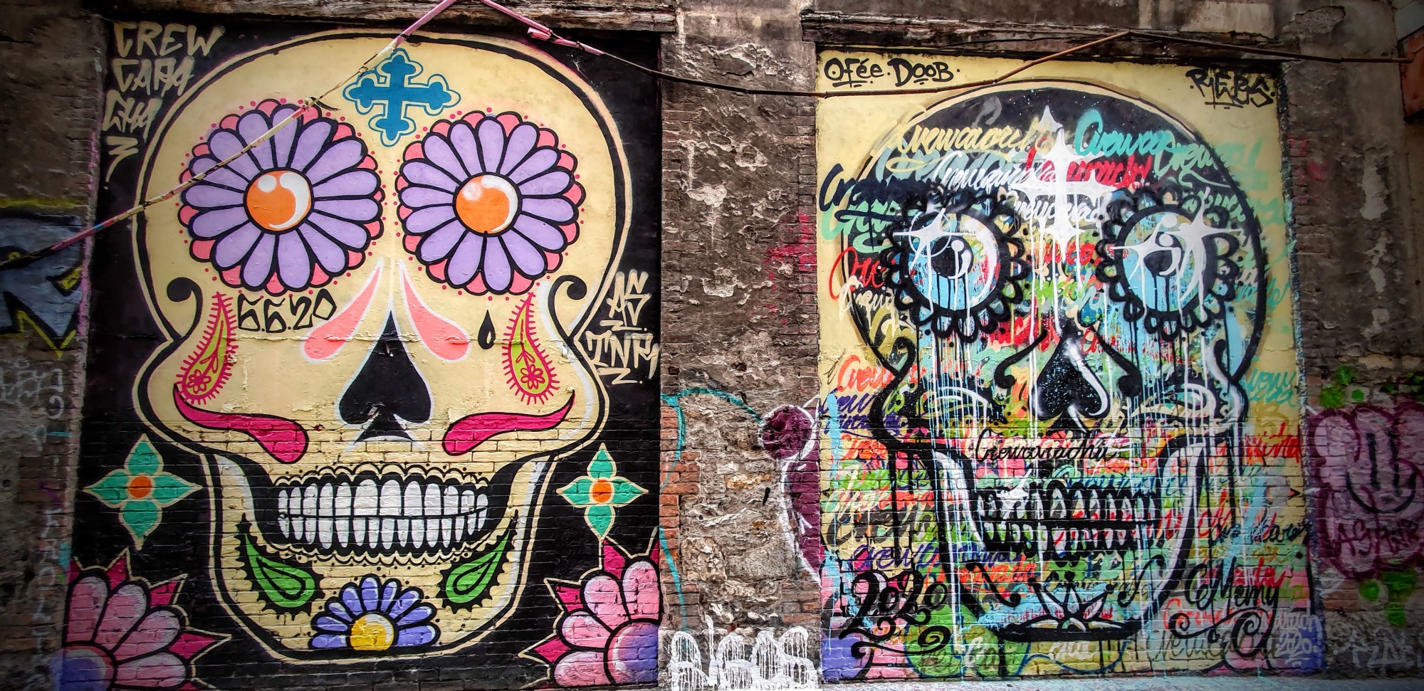 
								Street-art graffiti fresque 
								Crew Caracha, Doob, Of&eacute;e 
									17 Cours Berriat
									38000
									Grenoble
									France 
									Pat Finder
								Street-Art-Safari.com
								