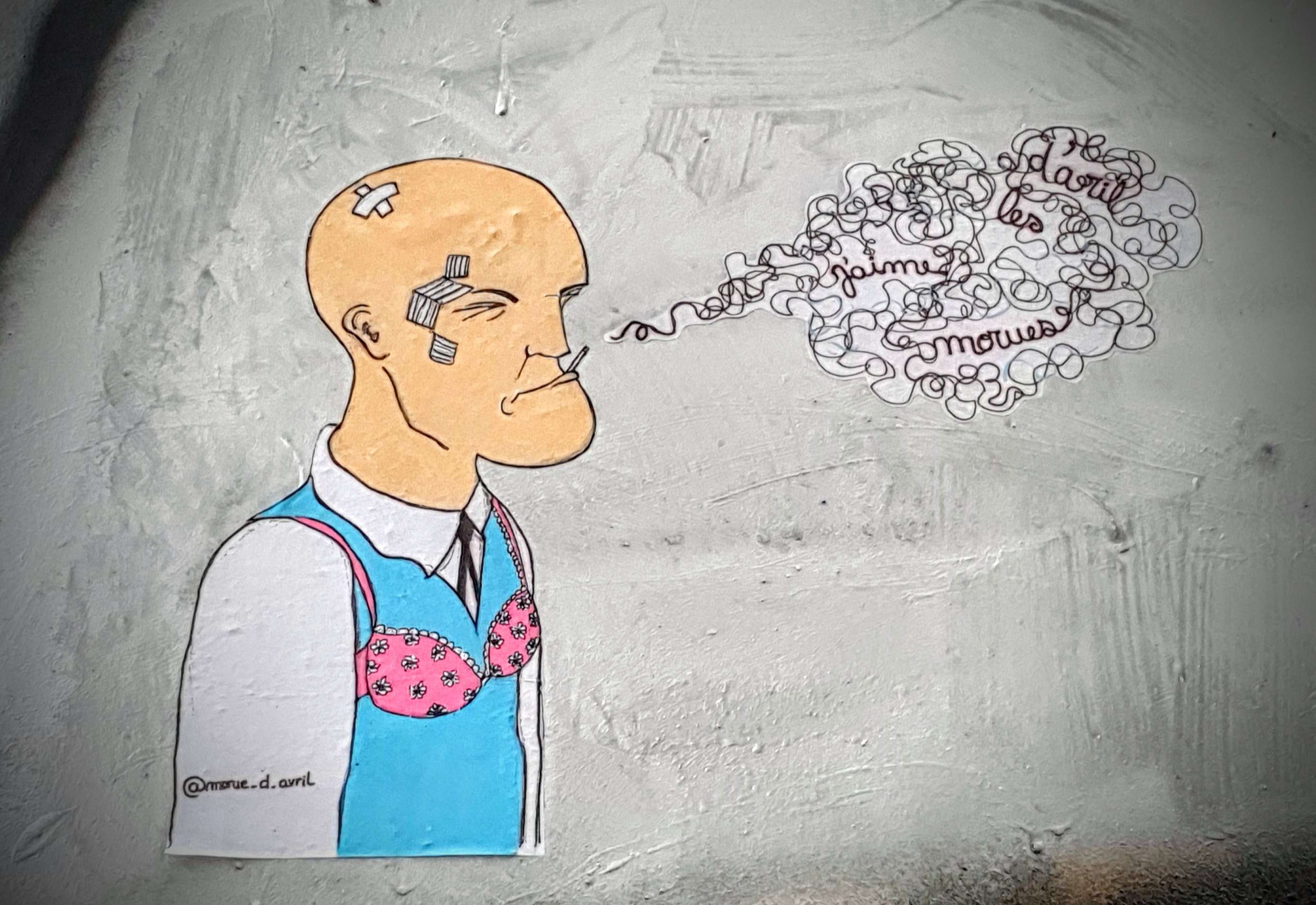 
								Street-art graffiti fresque 
								M&ouml;rue d'avril 
									26 Mont&eacute;e Saint-S&eacute;bastien
									69001
									Lyon
									France 
									Pat Finder
								Street-Art-Safari.com
								