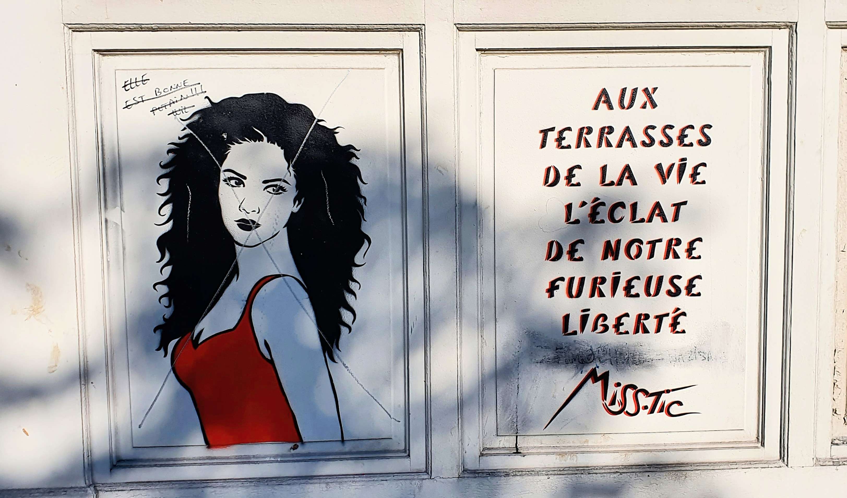 
								Street-art graffiti fresque 
								Miss.Tic 
									45 Rue Vandrezanne
									75013
									Paris
									France 
									Pat Finder
								Street-Art-Safari.com
								