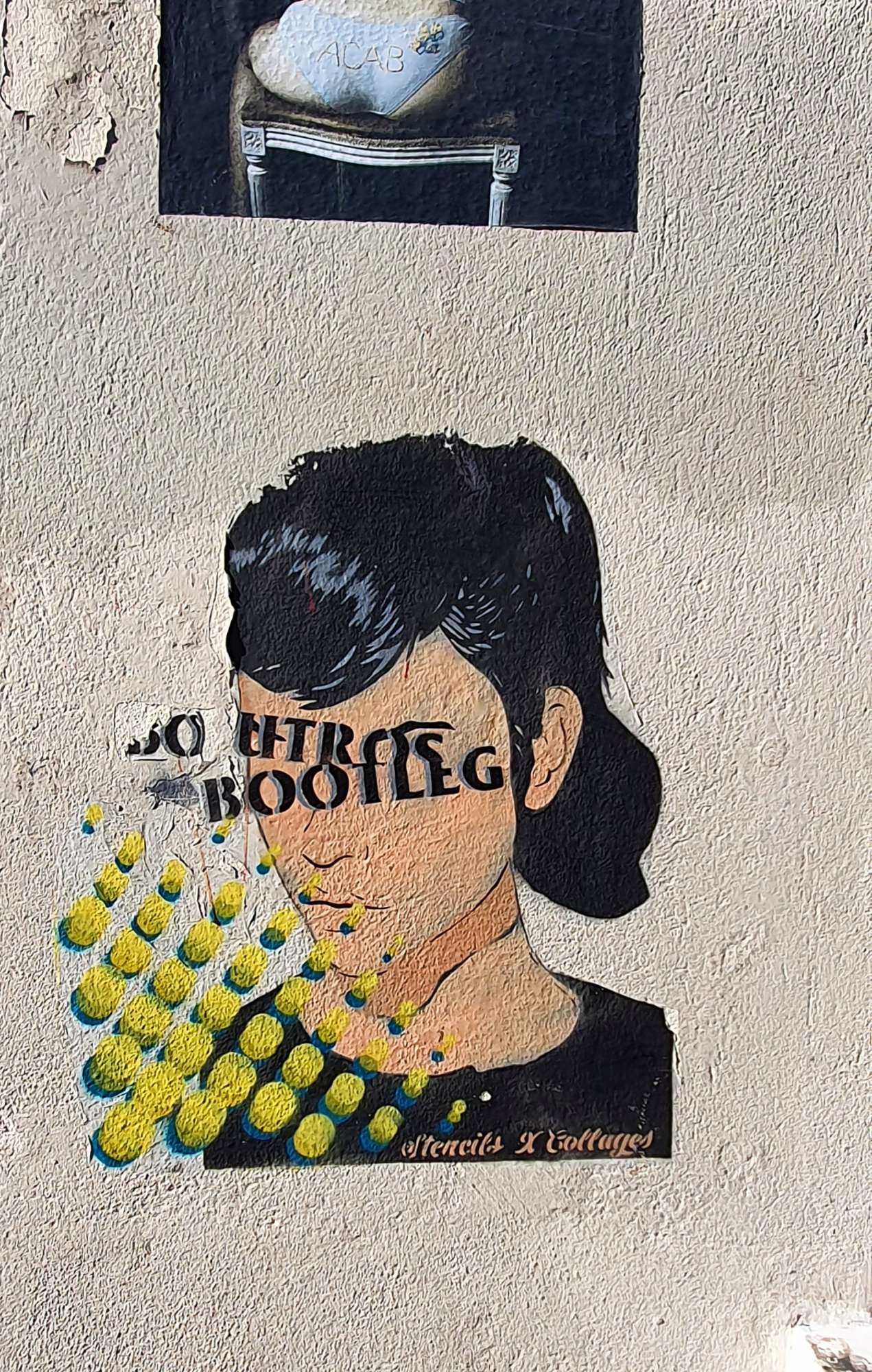 
								Street-art graffiti fresque 
								Stencil N Collage 
									28 Rue de la Butte aux Cailles
									75013
									Paris
									France 
									Pat Finder
								Street-Art-Safari.com
								