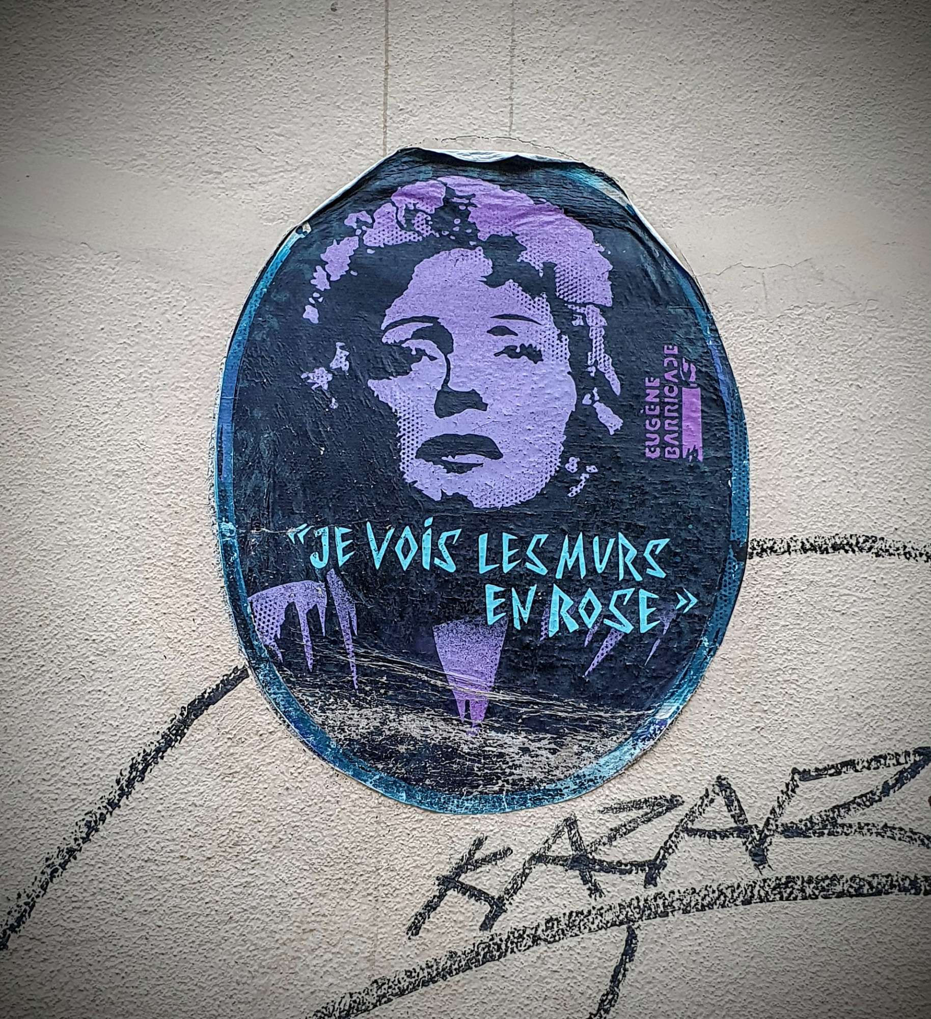 
								Street-art graffiti fresque 
								Eug&egrave;ne BARRICADE 
									7 Passage Sigaud
									75013
									Paris
									France 
									Pat Finder
								Street-Art-Safari.com
								