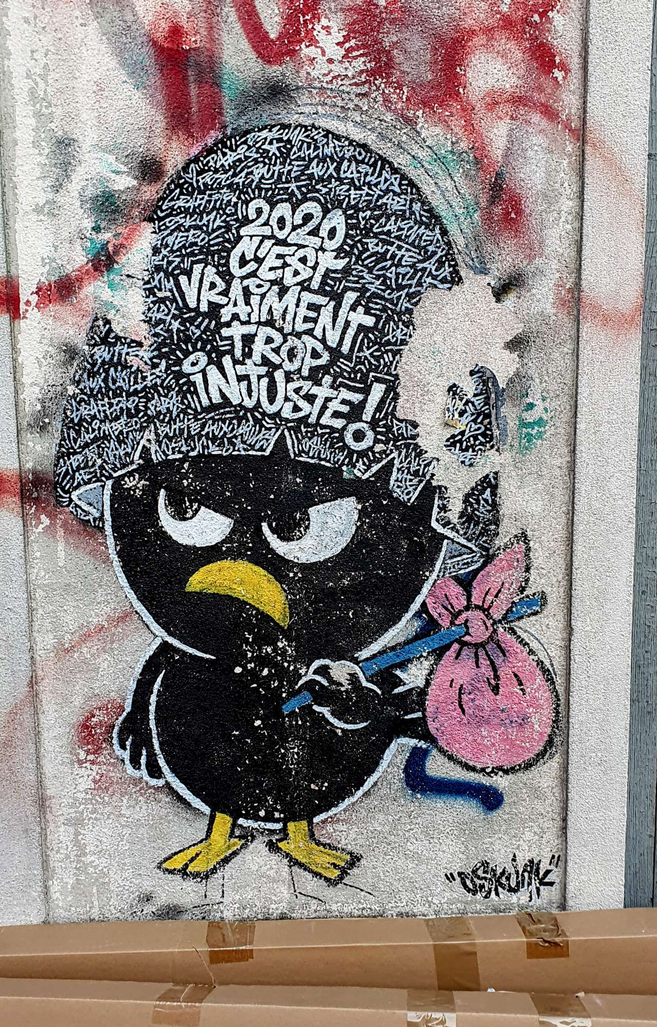 
								Street-art graffiti fresque 
								Oskunk 
									21 Rue Barrault
									75013
									Paris
									France 
									Pat Finder
								Street-Art-Safari.com
								