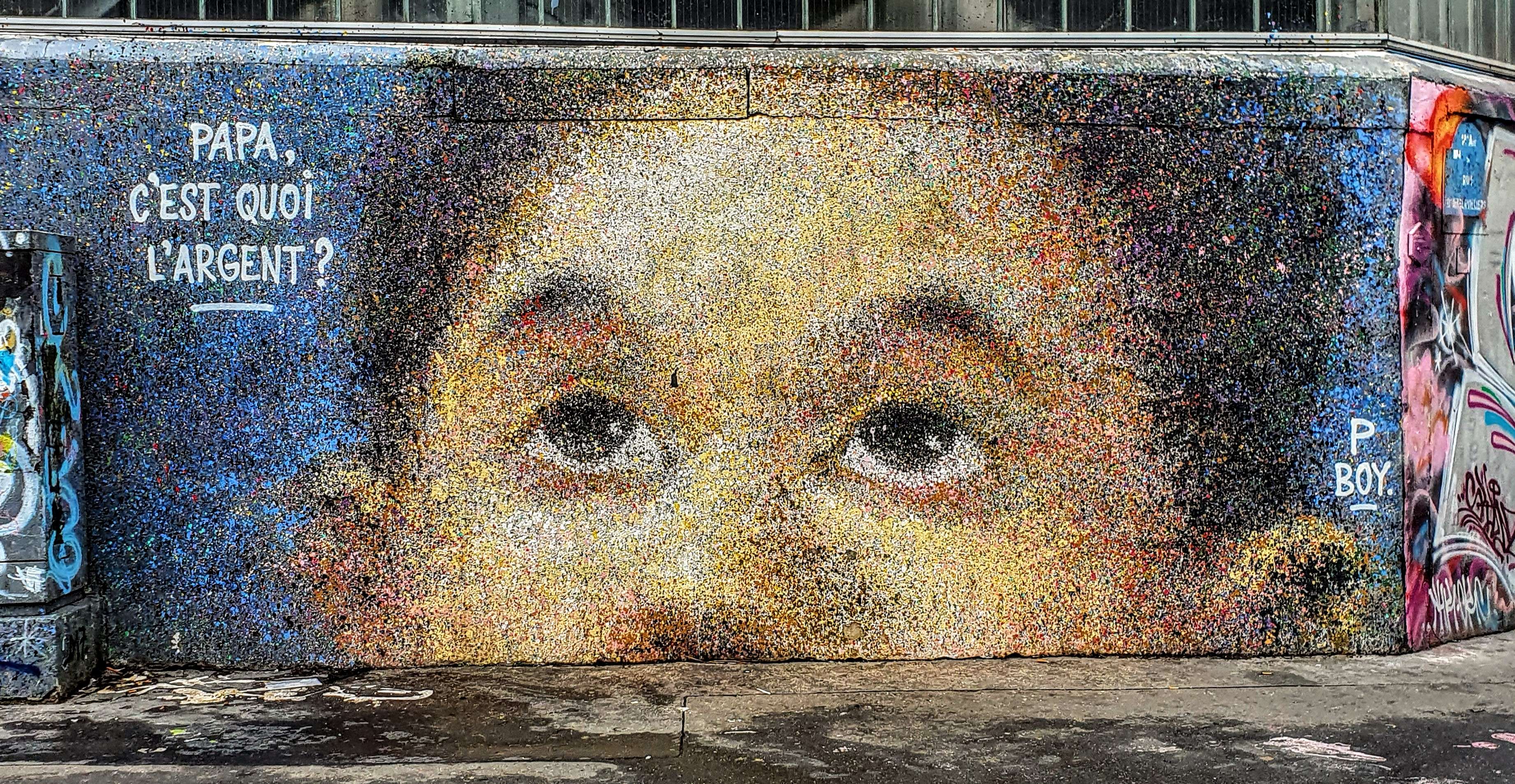 
								Street-art graffiti fresque 
								P Boy 
									81 Rue d'Aubervilliers
									75018
									Paris
									France 
									Pat Finder
								Street-Art-Safari.com
								