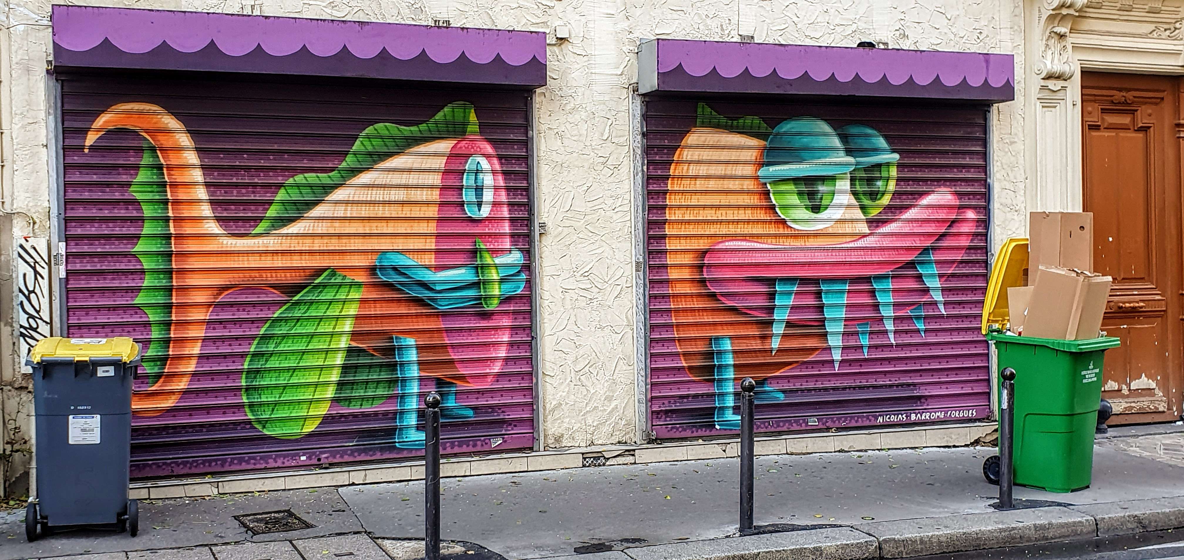 
								Street-art graffiti fresque 
								Nicolas Barrome Forgues 
									18 Rue Boulle
									75011
									Paris
									France 
									Pat Finder
								Street-Art-Safari.com
								