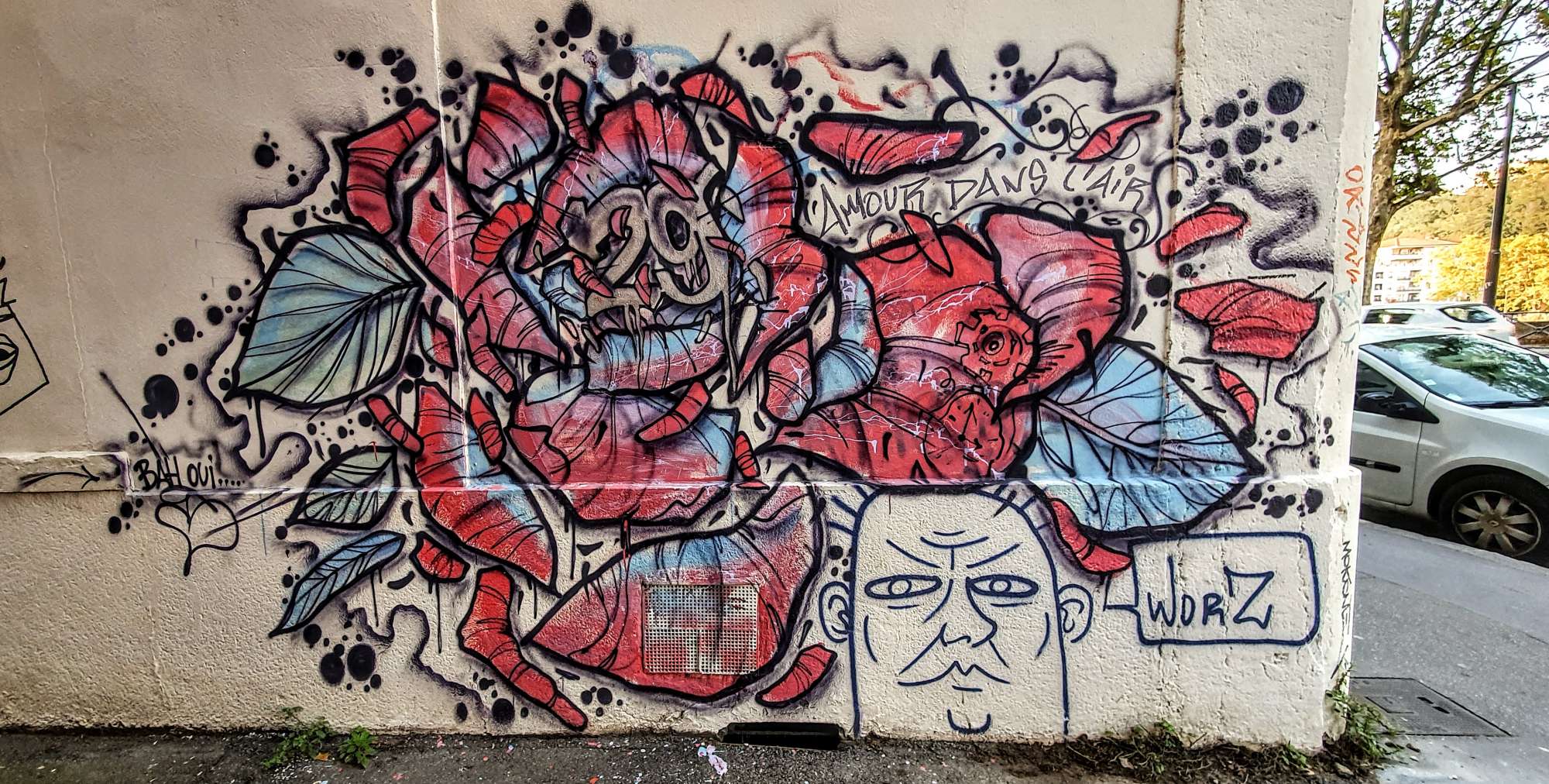 
								Street-art graffiti fresque 
								LartistSuperCho 
									28 Quai Arloing
									69009
									Lyon
									France 
									Pat Finder
								Street-Art-Safari.com
								