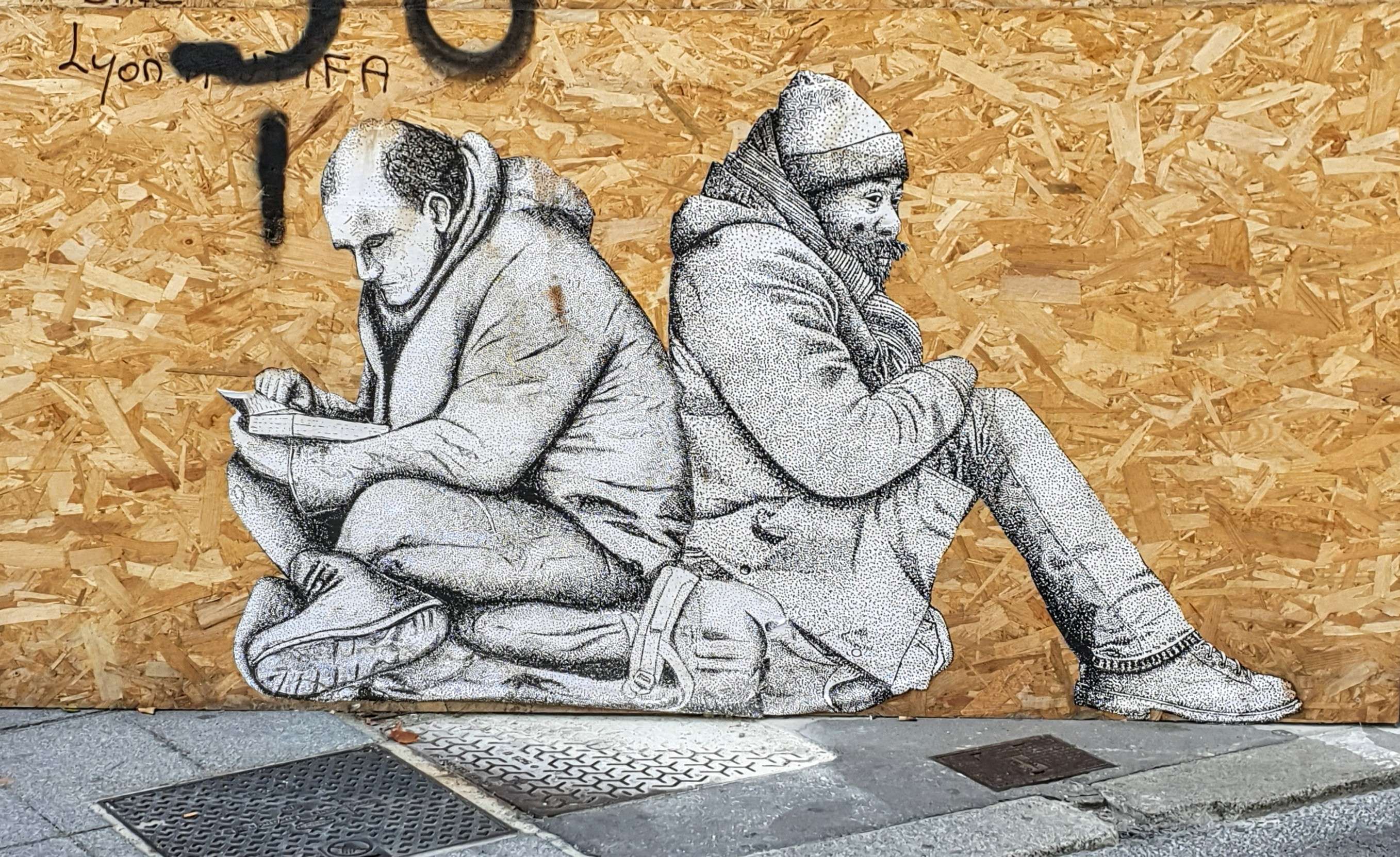 
								Street-art graffiti fresque 
								Ja&euml;raymie 
									42 Rue de la R&eacute;publique
									69002
									Lyon
									France 
									Pat Finder
								Street-Art-Safari.com
								