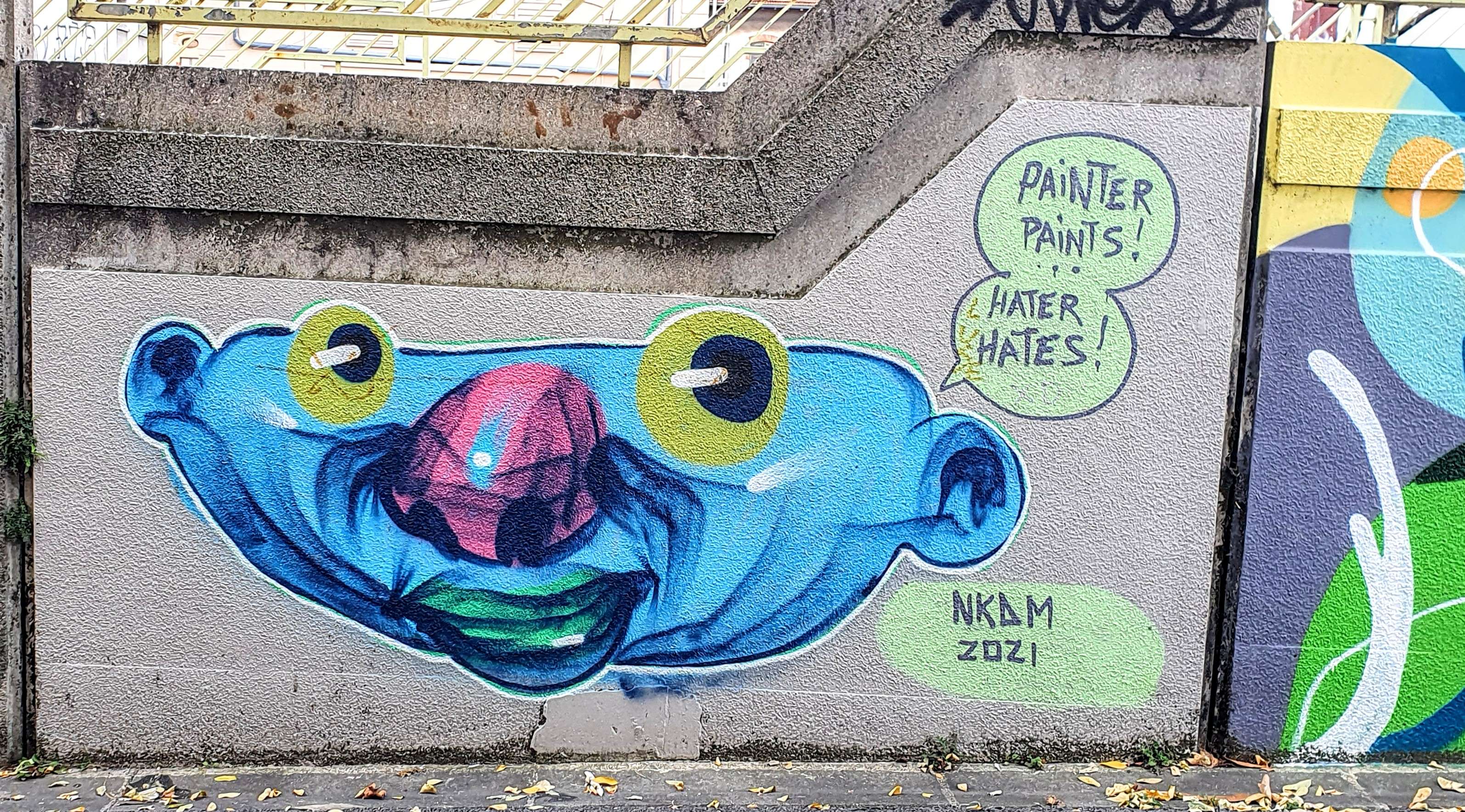 
								Street-art graffiti fresque 
								NKDM 
									180 Chemin des 3 Maisons
									38000
									Grenoble
									France 
									Pat Finder
								Street-Art-Safari.com
								