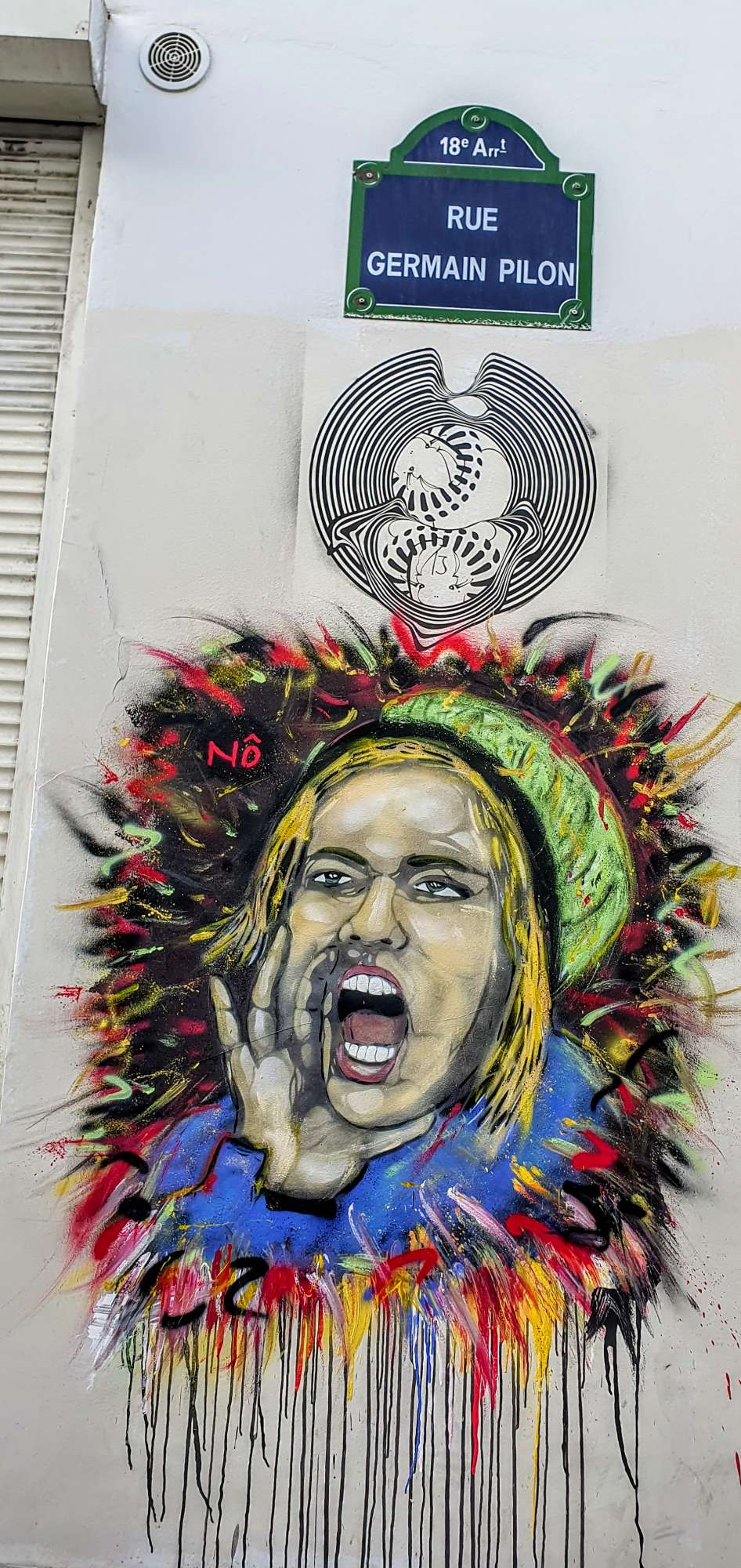 
								Street-art graffiti fresque 
								N&ocirc; 
									26 Rue Germain Pilon
									75018
									Paris
									France 
									Pat Finder
								Street-Art-Safari.com
								