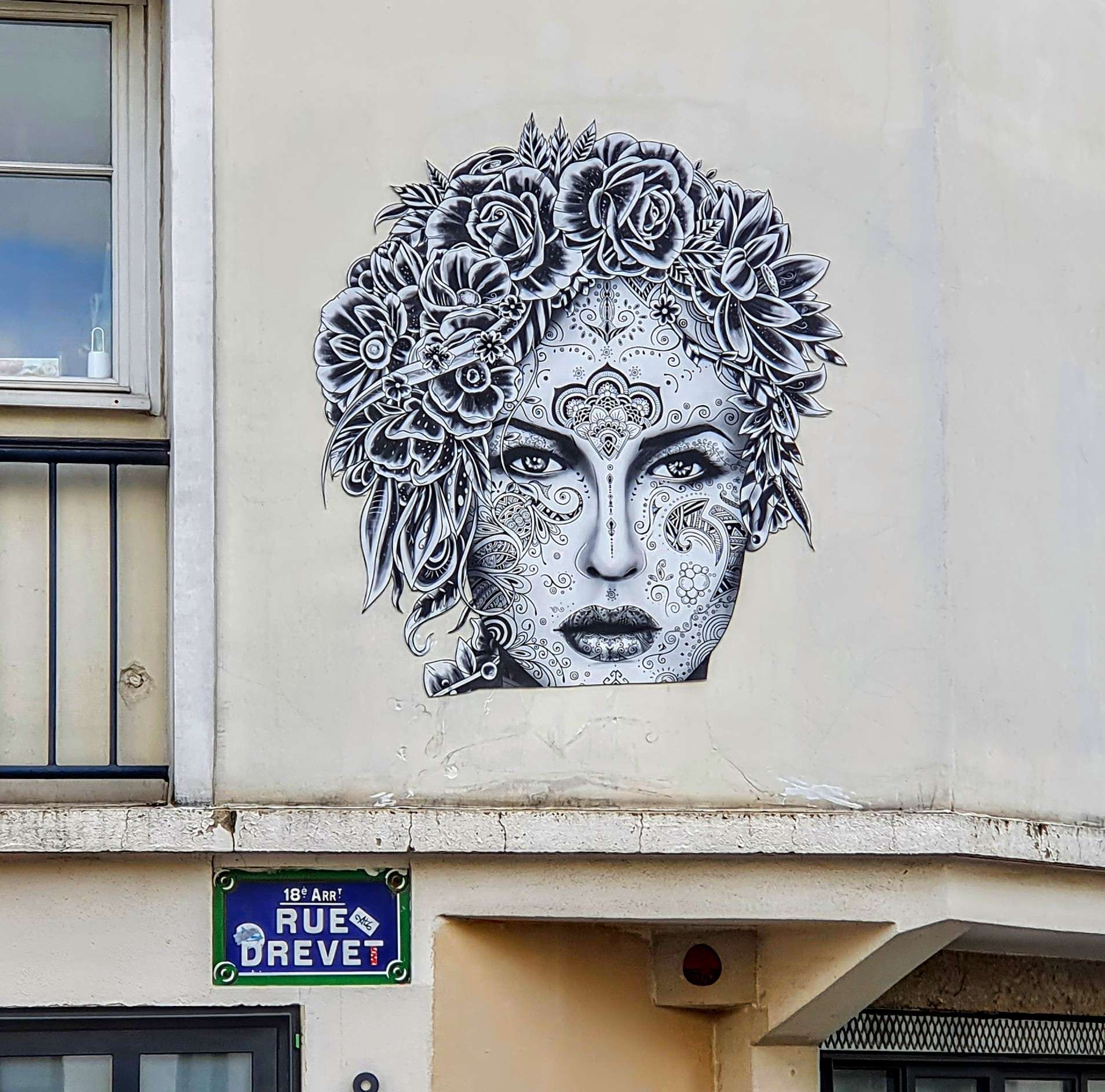 
								Street-art graffiti fresque 
								Aydar 
									1 Rue Drevet
									75018
									Paris
									France 
									Pat Finder
								Street-Art-Safari.com
								