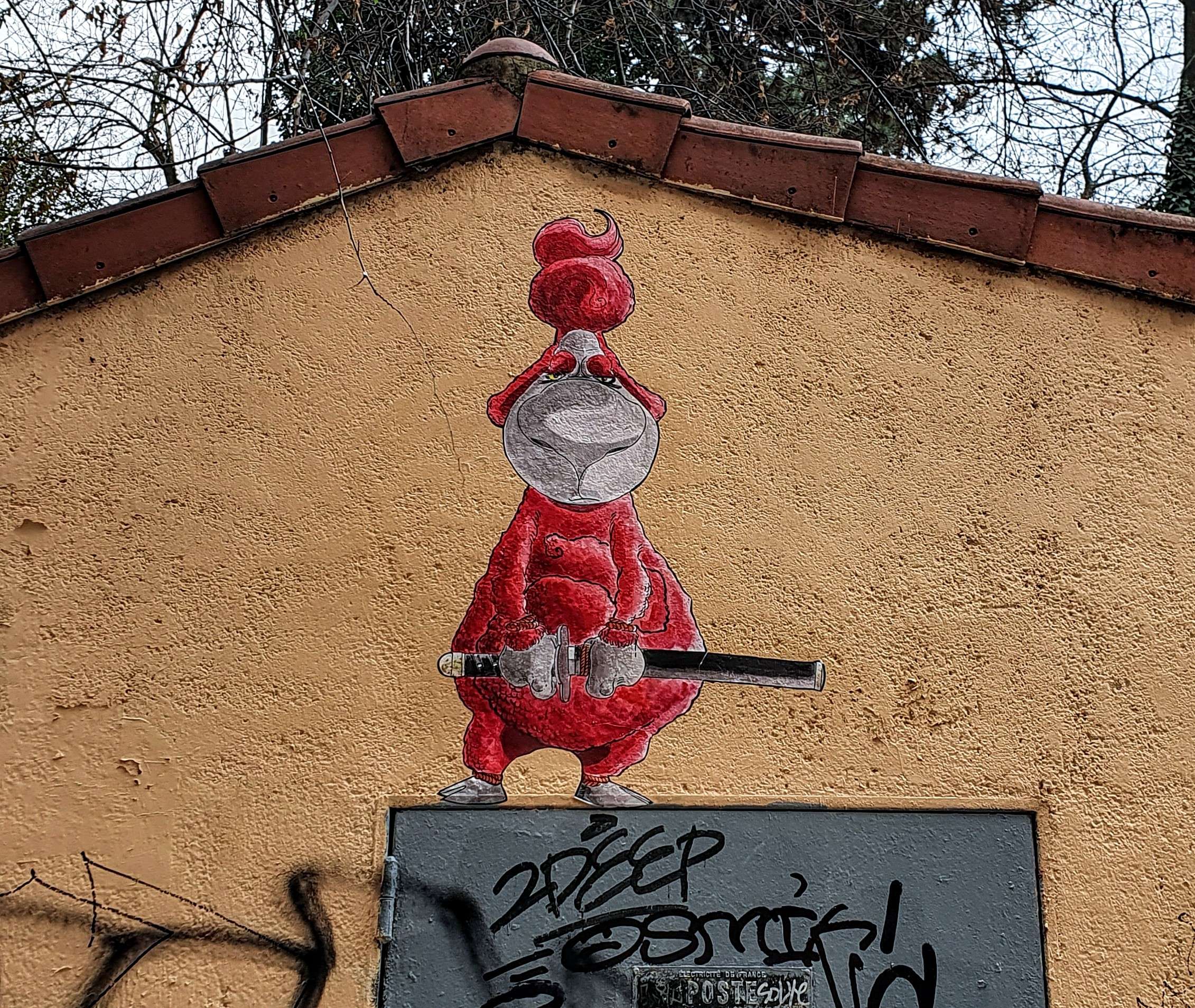 
								Street-art graffiti fresque 
								Bounka 
									28 Mont&eacute;e des Carm&eacute;lites
									69001
									Lyon
									France 
									Pat Finder
								Street-Art-Safari.com
								