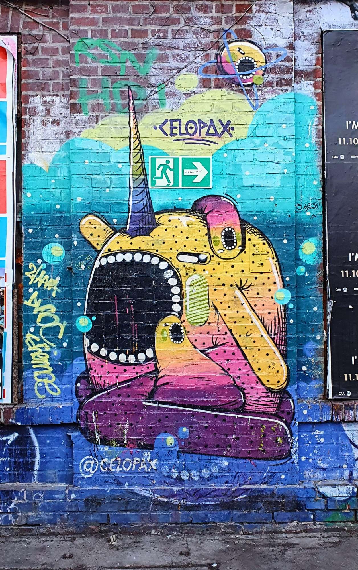 
								Street-art graffiti fresque 
								Celopax 
									99 Revaler Stra&szlig;e
									10245
									Berlin
									Germany 
									Pat Finder
								Street-Art-Safari.com
								