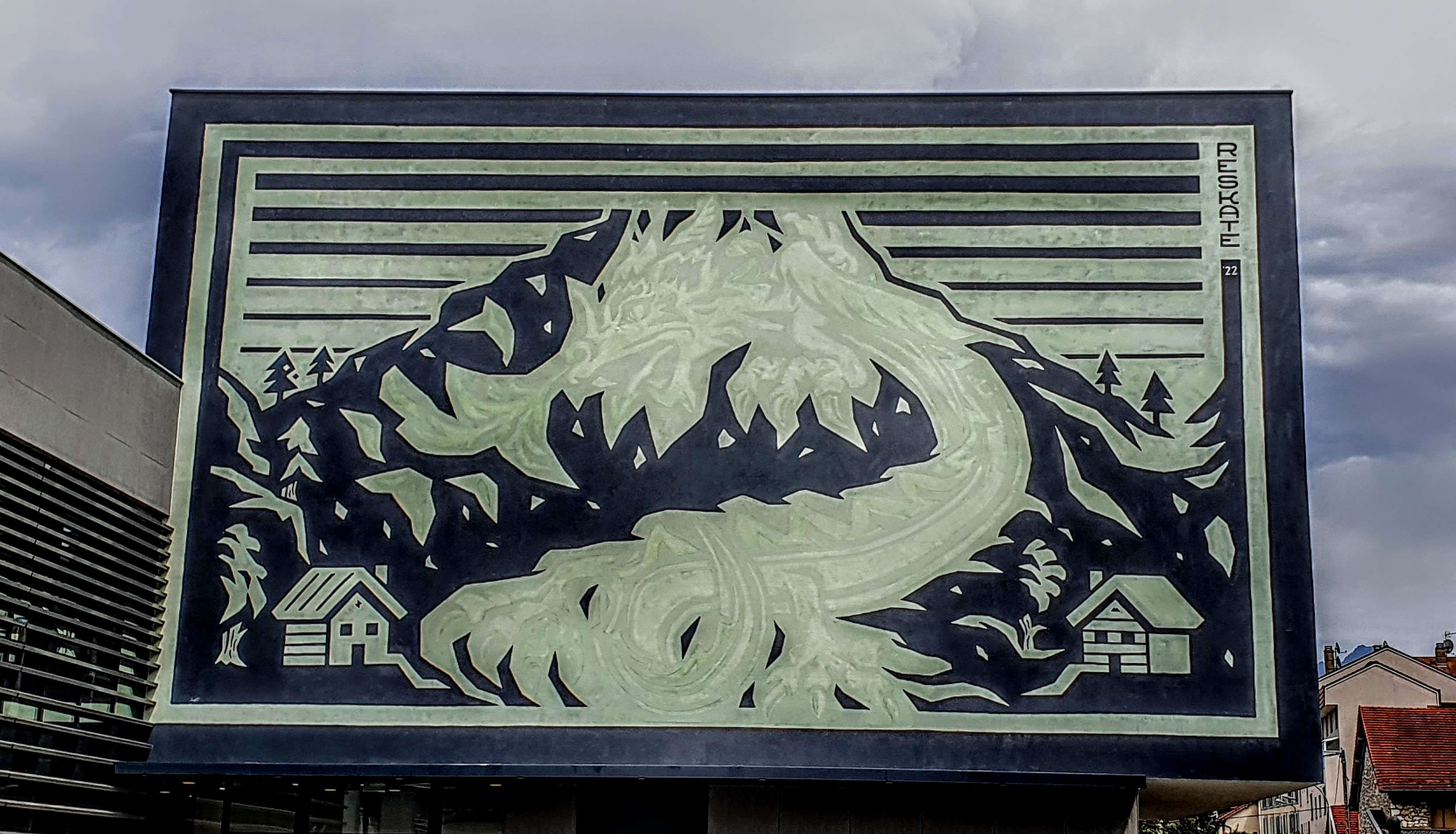 
								Street-art graffiti fresque 
								Javier de Riba, Maria L&oacute;pez, Reskate 
									58 Boulevard Joliot Curie
									38600
									Fontaine
									France 
									Pat Finder
								Street-Art-Safari.com
								