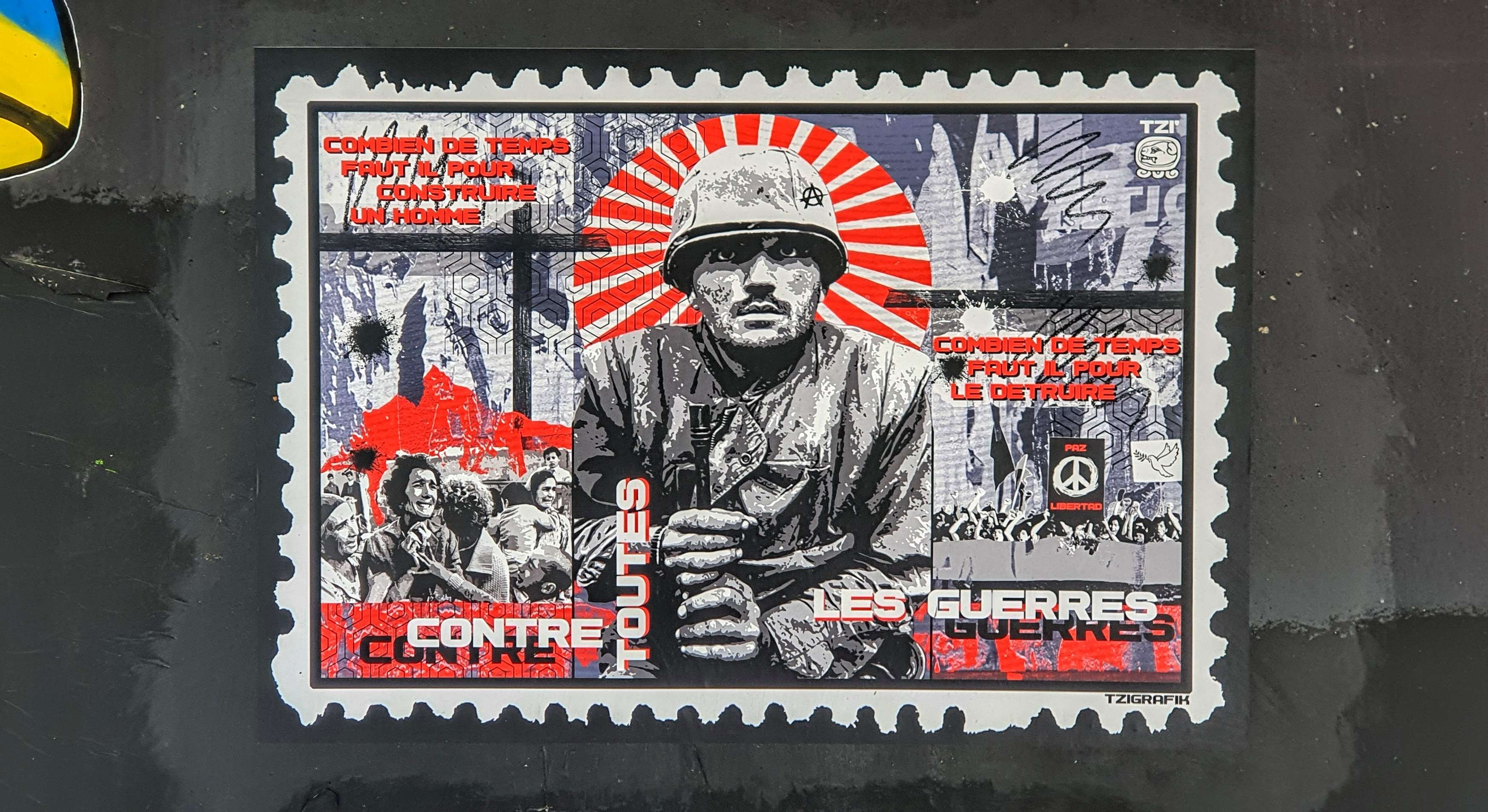 
								Street-art graffiti fresque 
								Tzi' 
									20 Boulevard du G&eacute;n&eacute;ral d'Arm&eacute;e Jean Simon
									75013
									Paris
									France 
									Pat Finder
								Street-Art-Safari.com
								