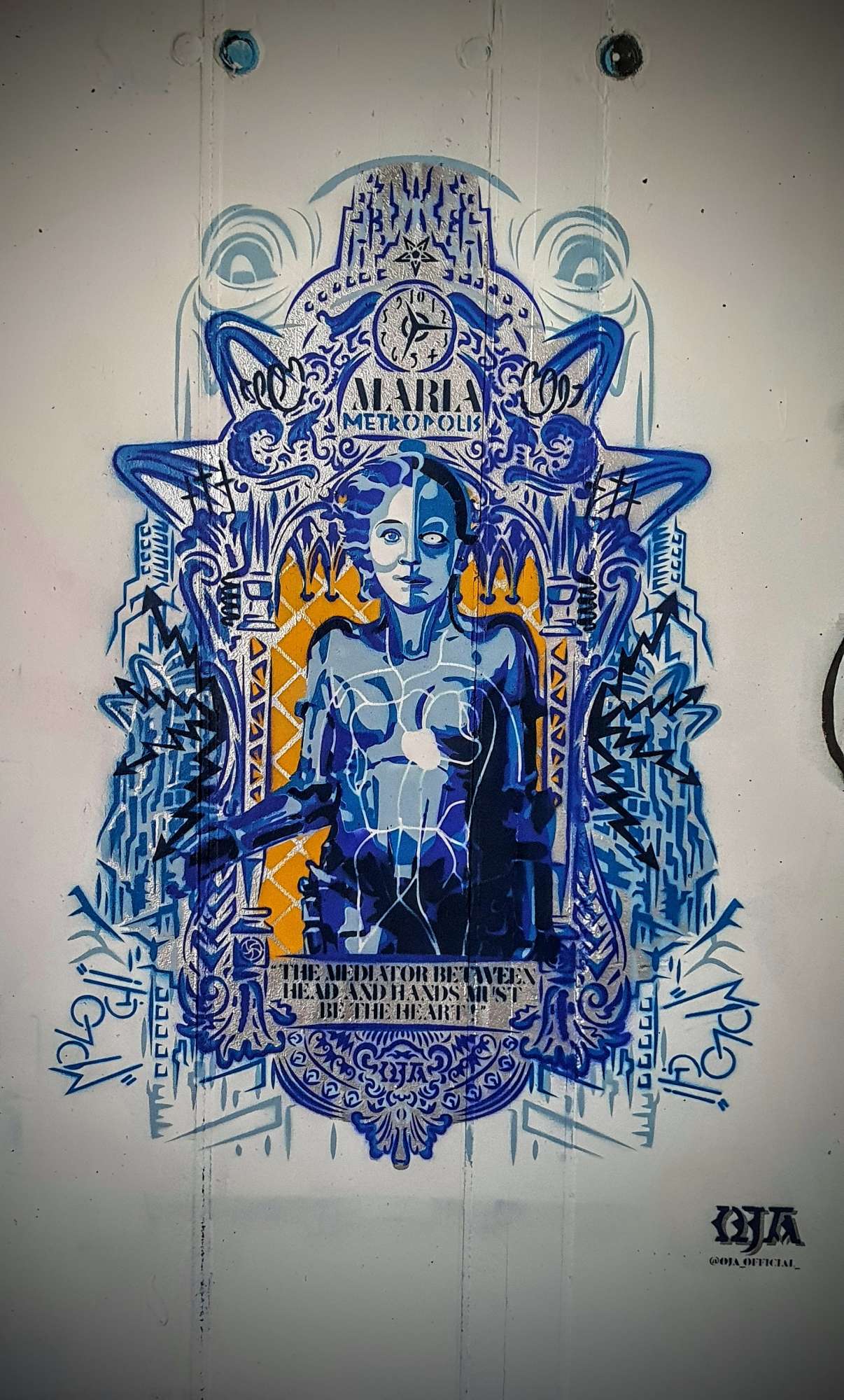 
								Street-art graffiti fresque 
								Oja 
									21 Boulevard du G&eacute;n&eacute;ral d'Arm&eacute;e Jean Simon
									75013
									Paris
									France 
									Pat Finder
								Street-Art-Safari.com
								