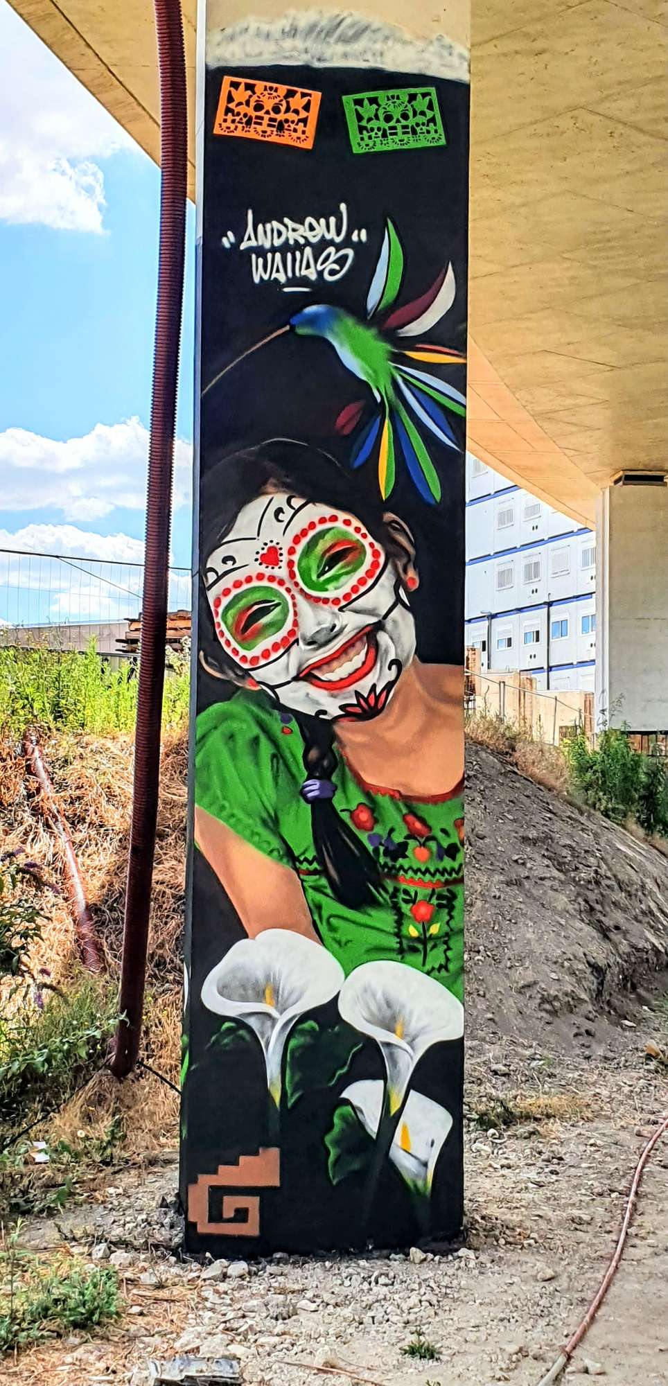 
								Street-art graffiti fresque 
								Andrew Wallas 
									20 Rue Bruneseau
									75013
									Paris
									France 
									Pat Finder
								Street-Art-Safari.com
								