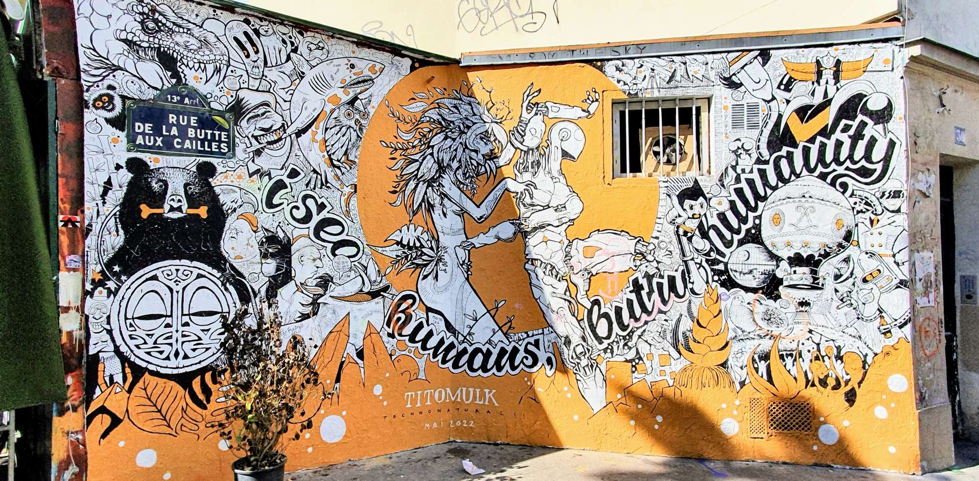 
								Street-art graffiti fresque 
								TitoMulk 
									30 Rue de la Butte aux Cailles
									75013
									Paris
									France 
									Pat Finder
								Street-Art-Safari.com
								