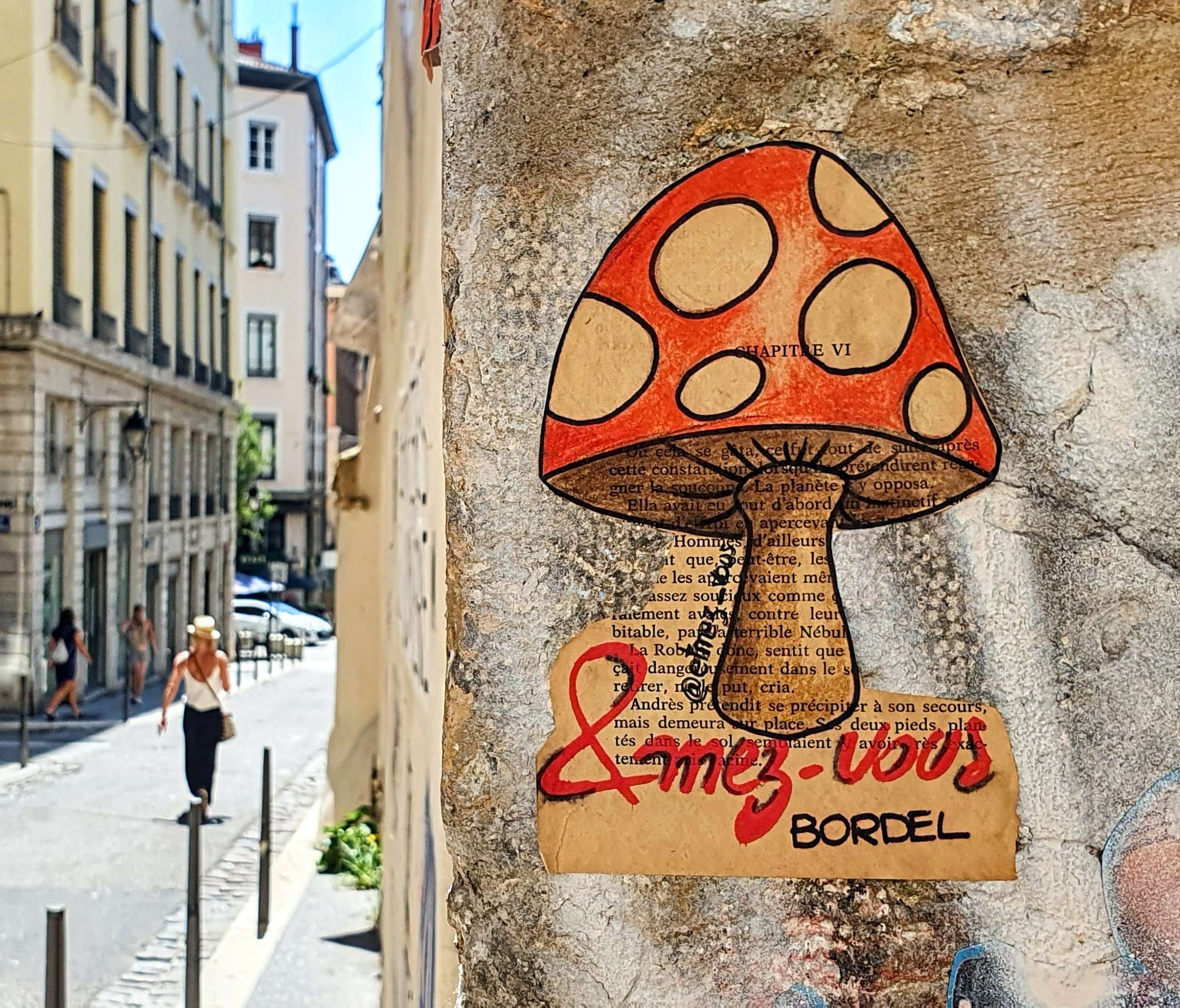 
								Street-art graffiti fresque 
								M&vous BORDEL 
									1 Rue de l'Abb&eacute; Rozier
									69001
									Lyon
									France 
									Pat Finder
								Street-Art-Safari.com
								