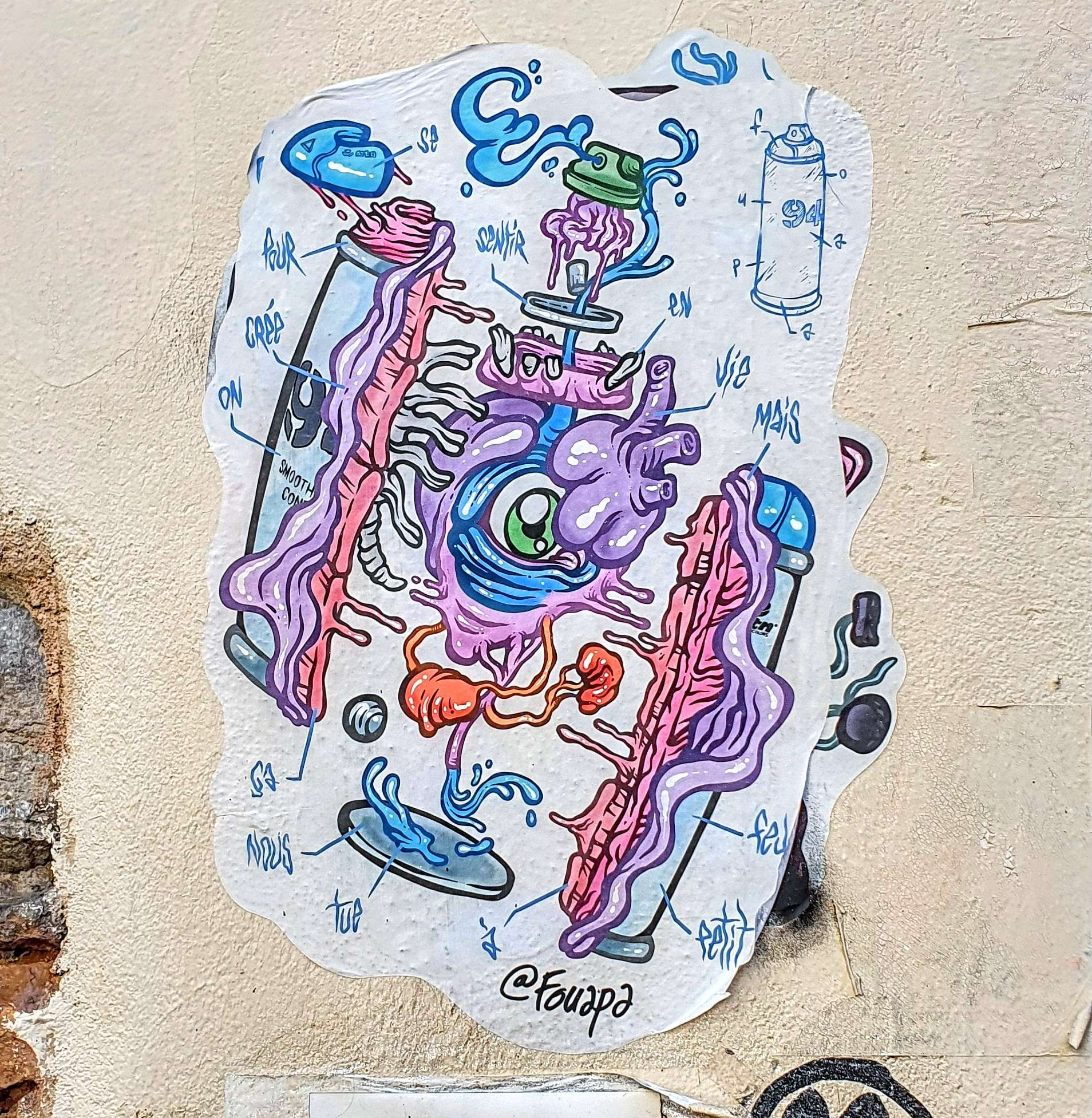 
								Street-art graffiti fresque 
								Fouapa 
									89 Mont&eacute;e de la Grande-C&ocirc;te
									69001
									Lyon
									France 
									Pat Finder
								Street-Art-Safari.com
								