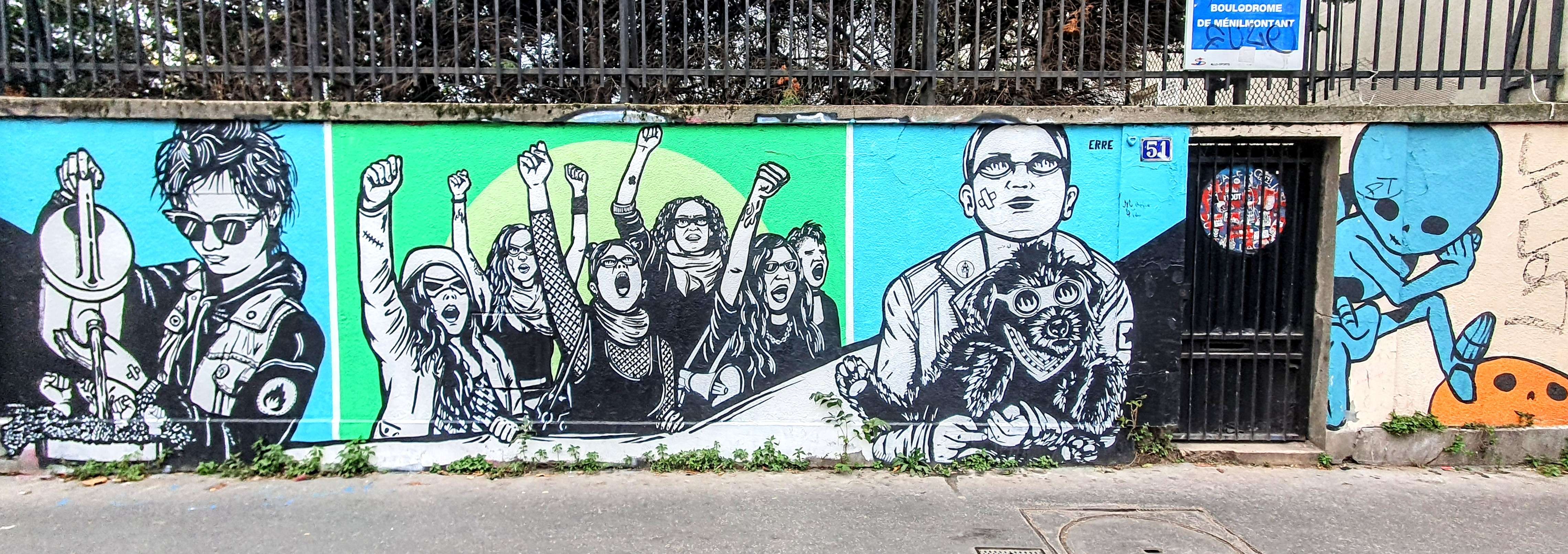 
								Street-art graffiti fresque 
								 
									49 Boulevard de M&eacute;nilmontant
									75011
									Paris
									France 
									Pat Finder
								Street-Art-Safari.com
								