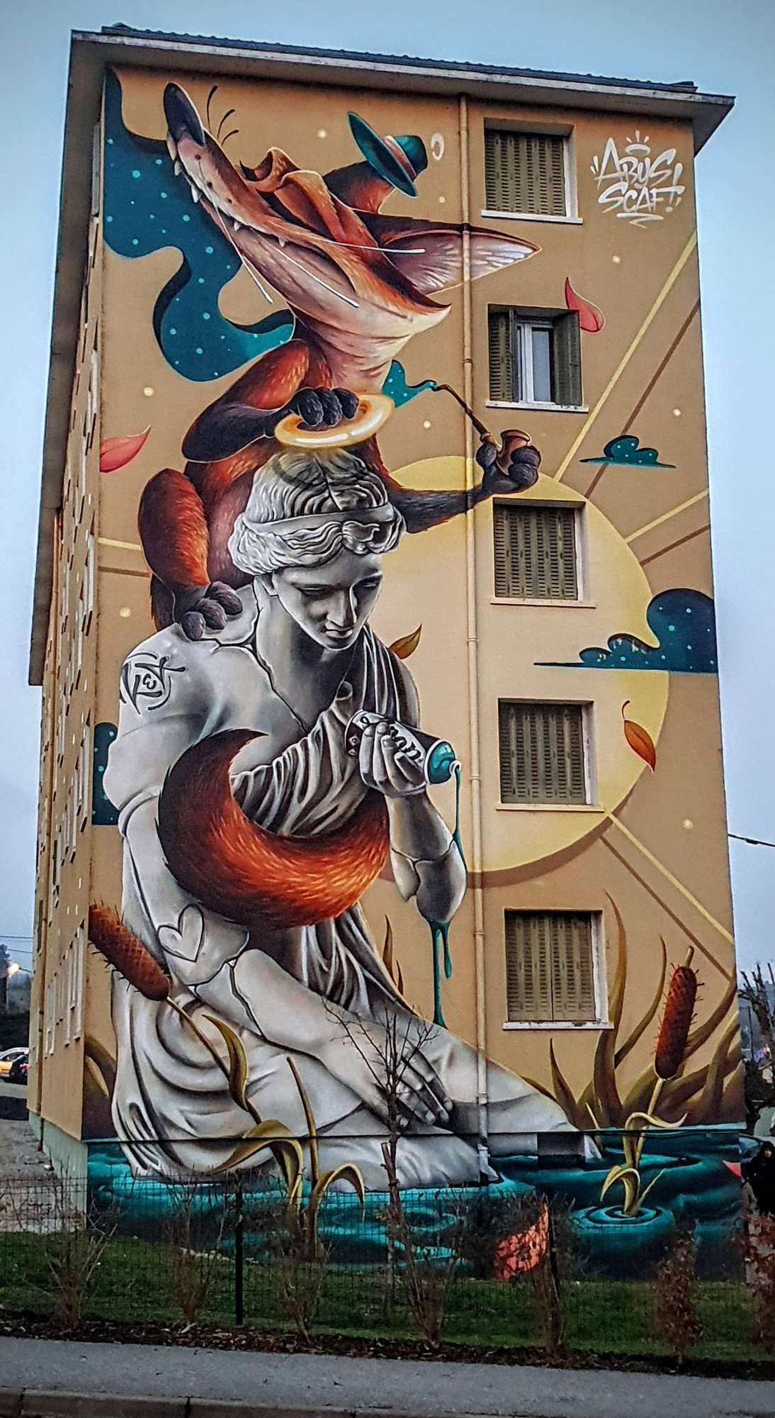 
								Street-art graffiti fresque 
								Abys, Abys2Fly, Scaf 
									24 Avenue Brillat Savarin
									01300
									Belley
									France 
									Pat Finder
								Street-Art-Safari.com
								