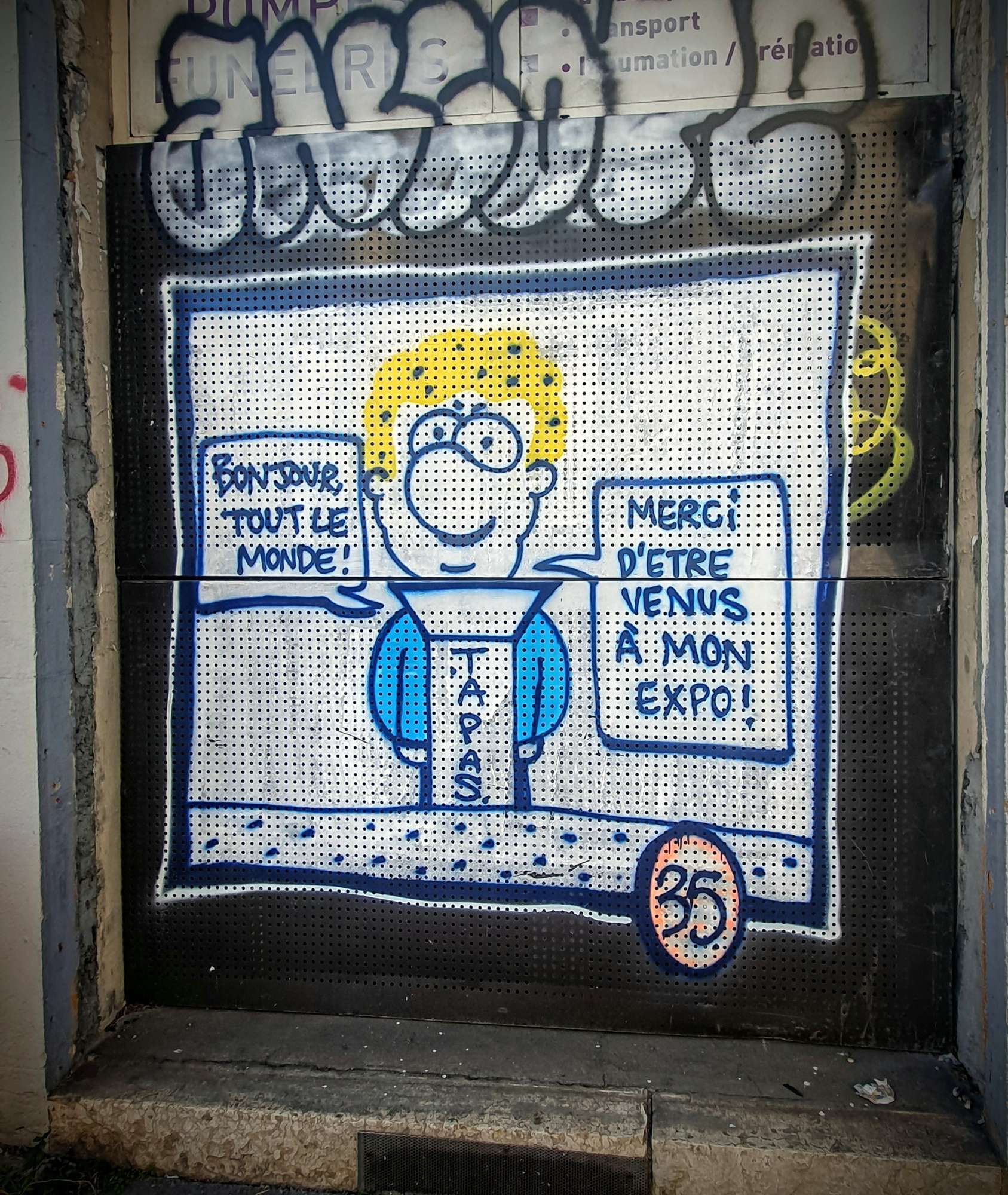 
								Street-art graffiti fresque 
								Tapas 
									212 Avenue Berthelot
									69007
									Lyon
									France 
									Pat Finder
								Street-Art-Safari.com
								