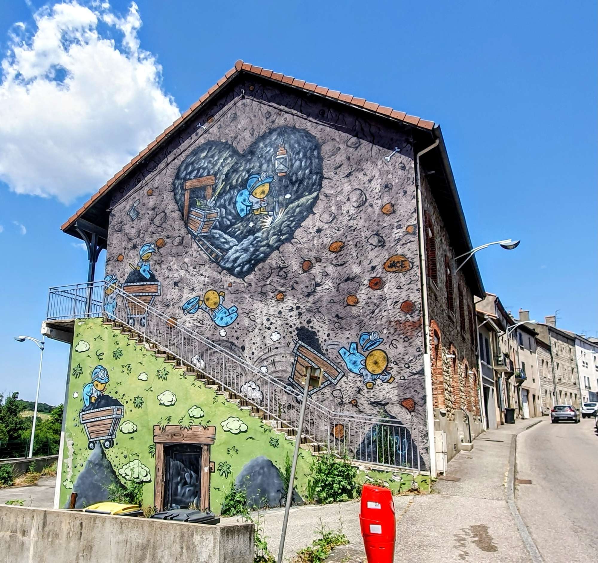 
								Street-art graffiti fresque 
								Jace 
									25 Rue Sadi Carnot
									42230
									Roche-la-Moli&egrave;re
									France 
									Pat Finder
								Street-Art-Safari.com
								