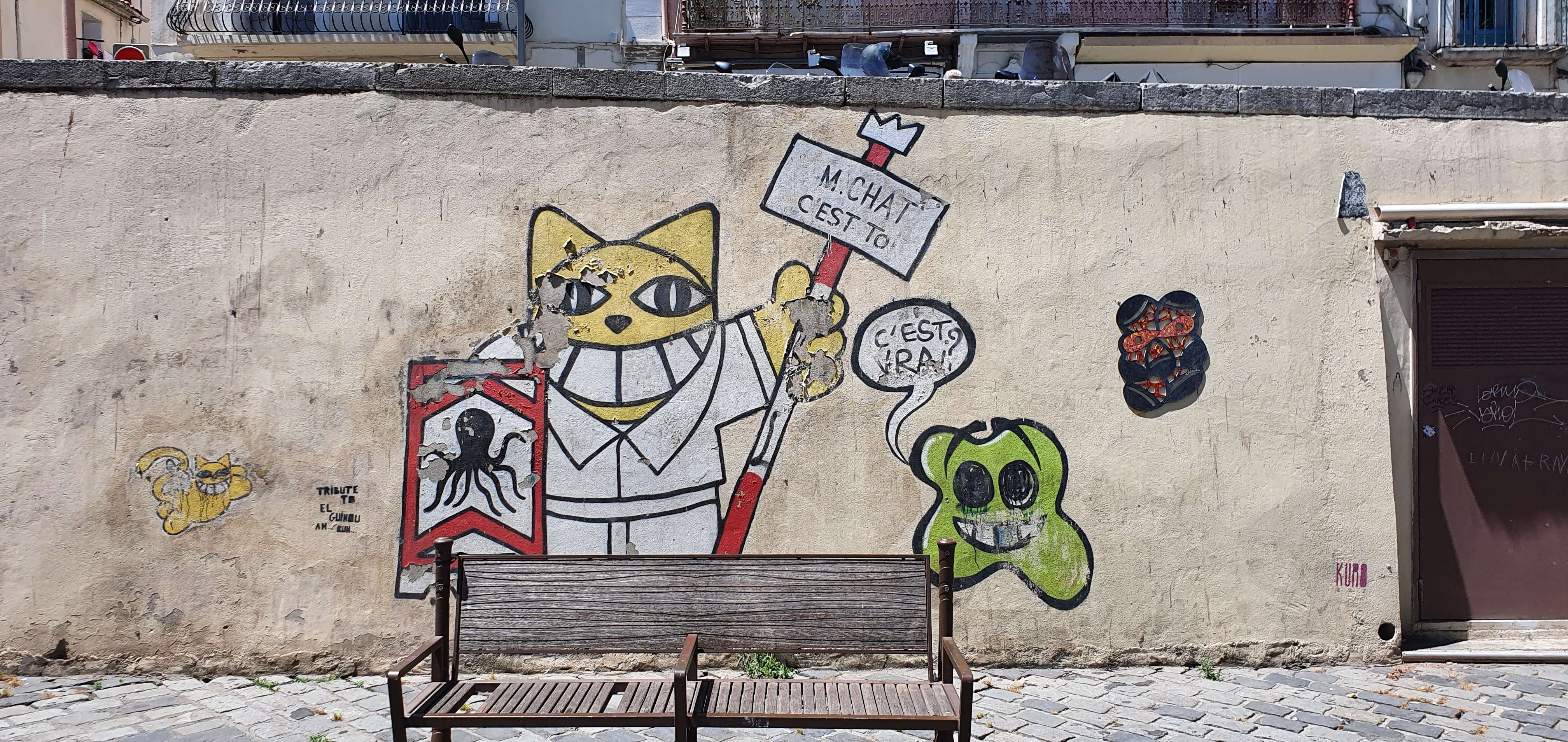 
								Street-art graffiti fresque 
								Mr CHAT 
									7 Rue Louis Blanc
									34200
									S&egrave;te
									France 
									AnunaQi
								Street-Art-Safari.com
								