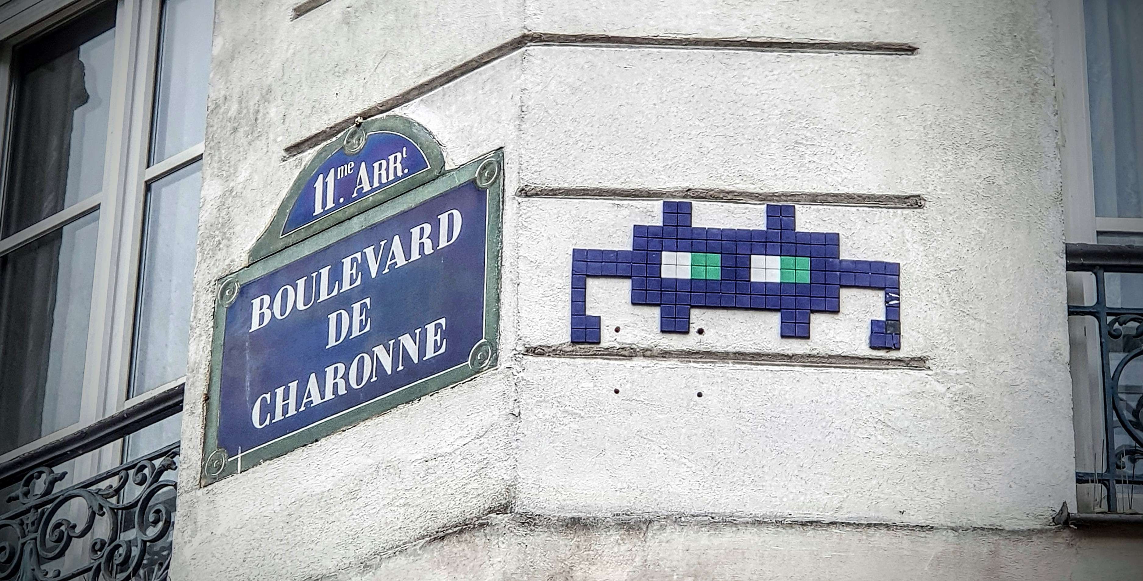 
								Street-art graffiti fresque 
								Invader 
									120 Rue de Montreuil
									75011
									Paris
									France 
									AnunaQi
								Street-Art-Safari.com
								