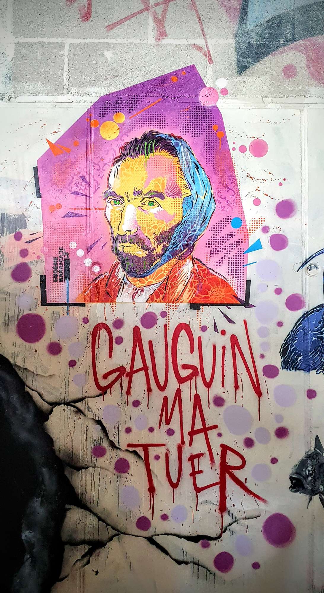 
								Street-art graffiti fresque 
								Eug&egrave;ne BARRICADE 
									4 Pont National
									75013
									Paris
									France 
									AnunaQi
								Street-Art-Safari.com
								