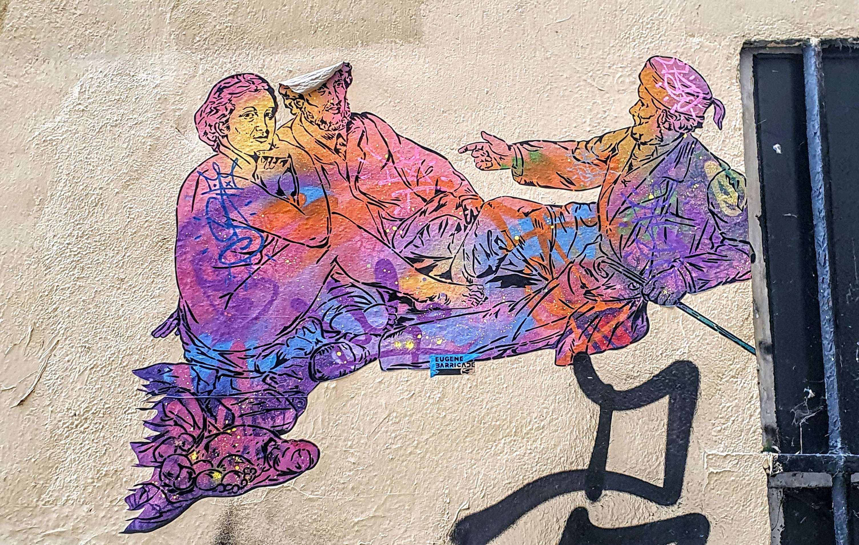 
								Street-art graffiti fresque 
								Eug&egrave;ne BARRICADE 
									5 Passage Thiaffait
									69001
									Lyon
									France 
									AnunaQi
								Street-Art-Safari.com
								